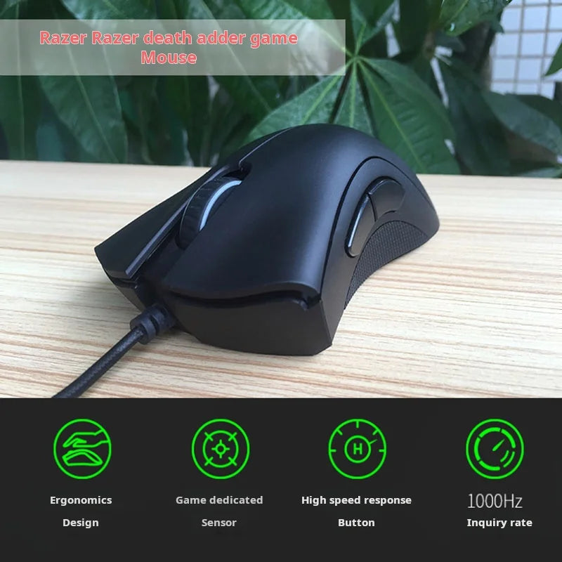Ratón Gaming Razer DeathAdder Viper – 6400 DPI, Cableado, Esports