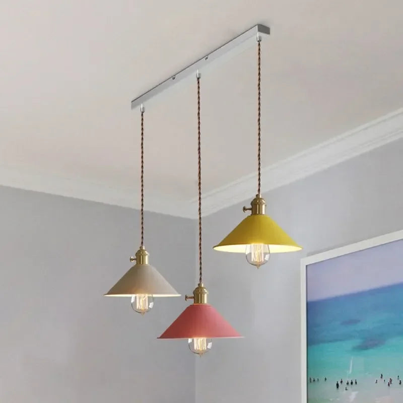 DINDALLED Modern Pendant Light E27 Chandeliers for Living Room Dining Room Kitchen Bedroom Pendant Lamp Three-head Hanging Lamp