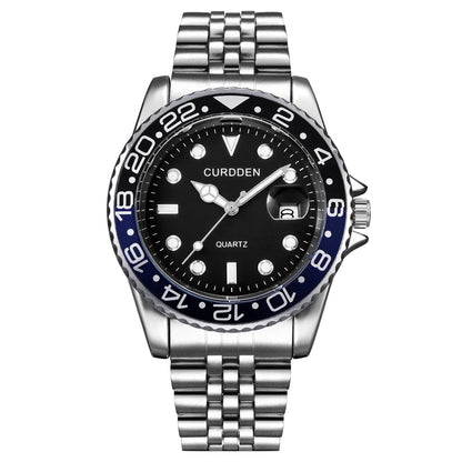 Reloj de Cuarzo para Hombre 2024 – Acero Inoxidable, Calendario y Estilo Casual