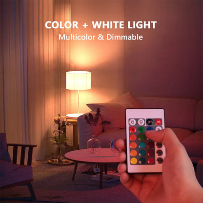 220V E27 RGB LED Light Bulb Bombillas LED 5W 10W 15W IR Remote Control Changeable Colorful RGBW Led Lamp Spotlight Bulb