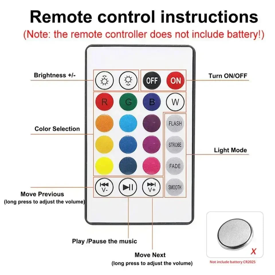 E27 Bluetooth Speaker Music Bulb With Remote Control 85-265V RGBW DJ Disco Stage Bulbs For Bedroom Living Room Stage Lighting