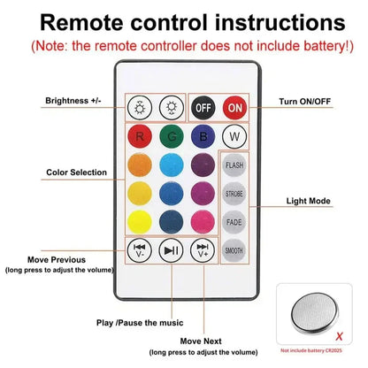 E27 Bluetooth Speaker Music Bulb With Remote Control 85-265V RGBW DJ Disco Stage Bulbs For Bedroom Living Room Stage Lighting