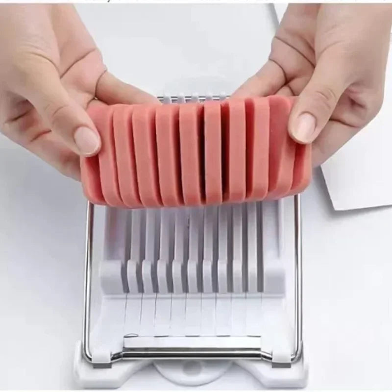 Multifunctional Luncheon Meat Slicer Stainless Steel Fruit Slicer Household Egg Hot Dog Cheese Slicer Kitchen Tools