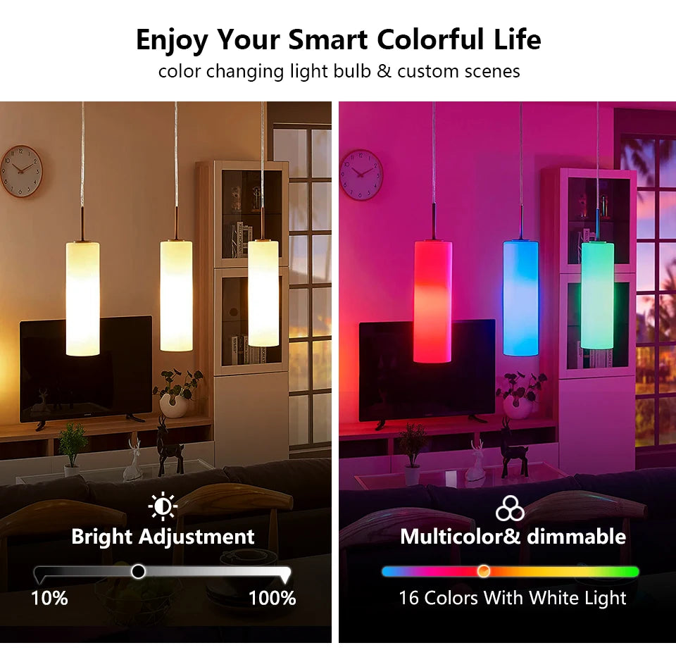 220V E27 RGB LED Light Bulb Bombillas LED 5W 10W 15W IR Remote Control Changeable Colorful RGBW Led Lamp Spotlight Bulb