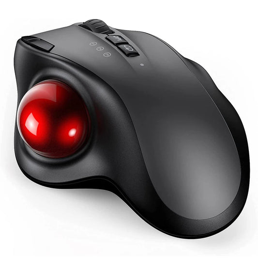 Ratón Trackball Inalámbrico – Recargable, Ergonómico y Ajustable, Bluetooth/USB