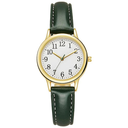 Reloj Retro Mujer – Pequeño, Cuarzo y Correa Fina de Cuero